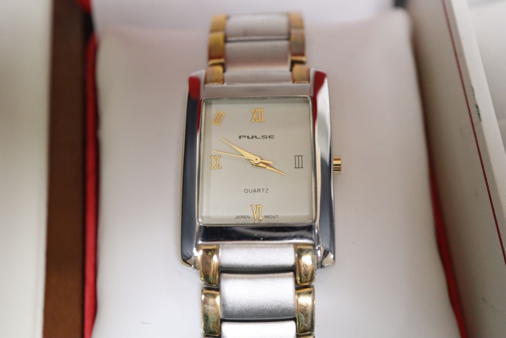 A collection of vintage and fashion ladies wristwatches,